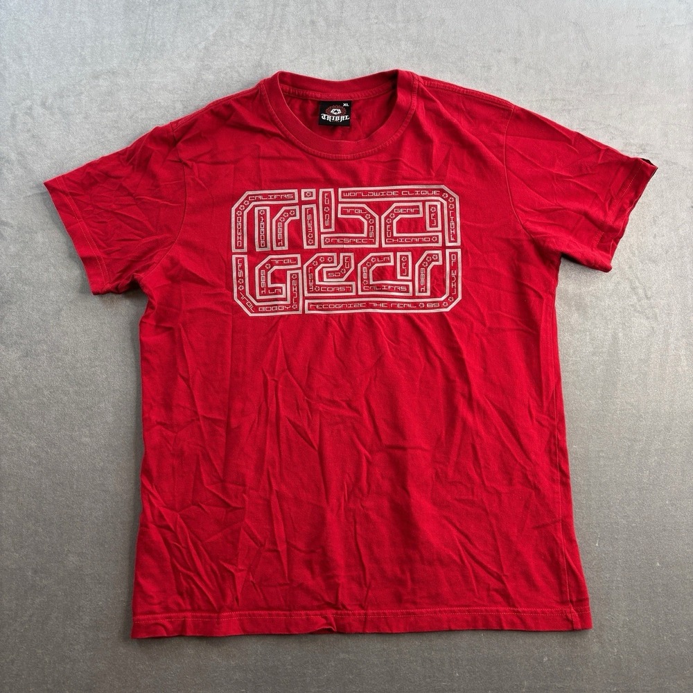Tribal Gear‎ Graphic T Shirt Red Y2K Men's XL